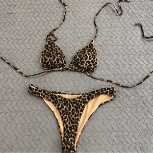 Leopard Print Bikini Set